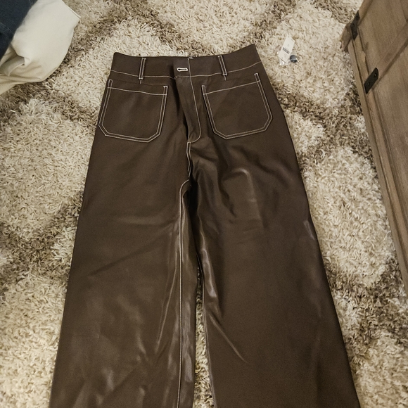 Maeve Brown Wide Leg Pants - Picture 1 of 2